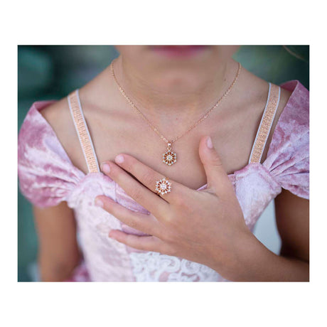 Juego de collar y anillo de copo de nieve Great Pretenders - 2 piezas.