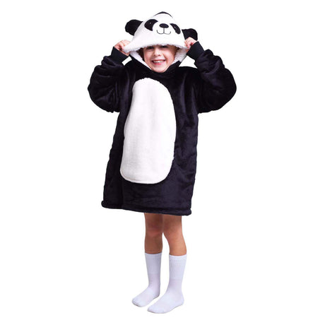 Noxxiez sudadera con capucha de peluche pequeño panda, 3-6 años