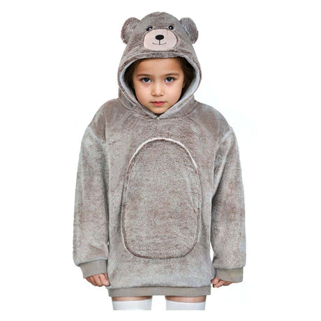 Noxxiez sudadera con capucha de peluche, osito pequeño, 3-6 años