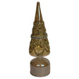 Mansion atmosphere kerstboom led draaiend wit goud 9x32cm