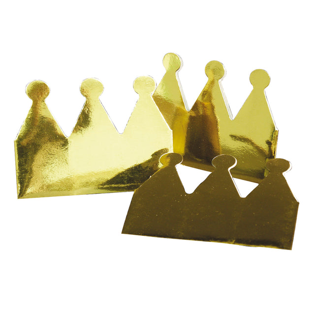 Coronas de barba blanca Haza dorado metalizado, 6 uds.
