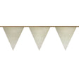 Bandera haza barba blanca linea oro brillo, 6 mtr.