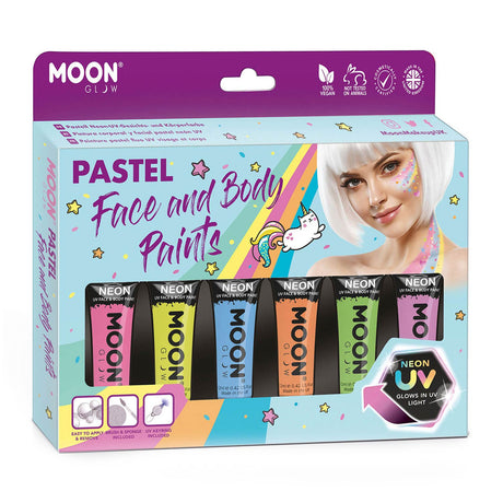 Set de maquillaje Haza Whitebeard Face Body Paint - Pastel Neon