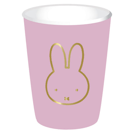 Copas para barba blanca Haza Miffy rosa, 8 uds.