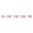 Guirnalda miffy haza barbablanca rosa, 4mtr.