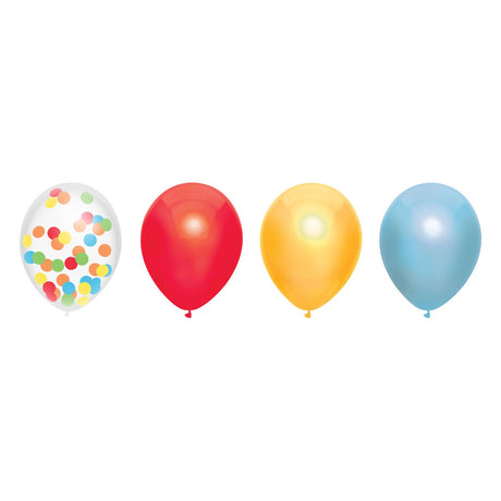 Haza mezcla de globos de barba blanca arcoíris, 6 uds.
