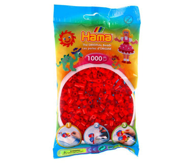 Cuentas para planchar Hama midi - rojo, (05) 1000ud.