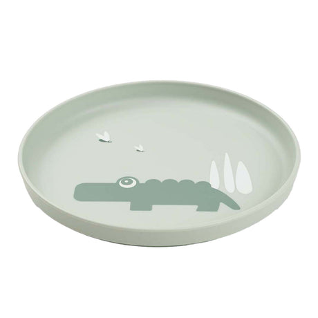 Hecho por ciervo plato infantil croco verde