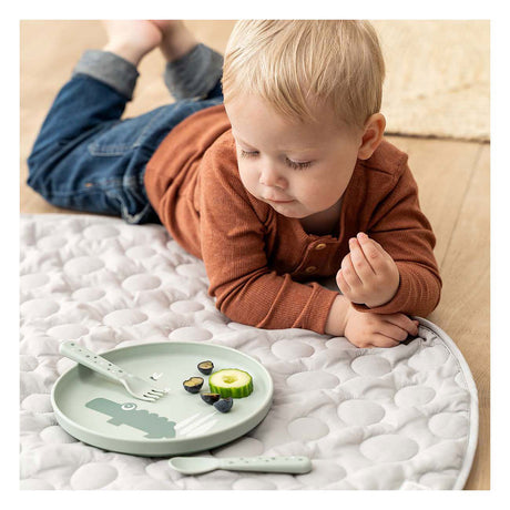 Hecho por ciervo plato infantil croco verde