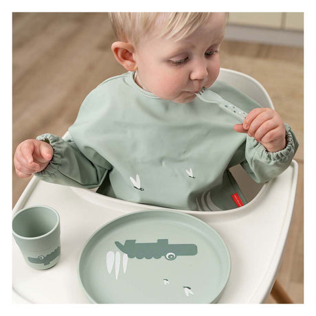 Hecho por ciervo plato infantil croco verde