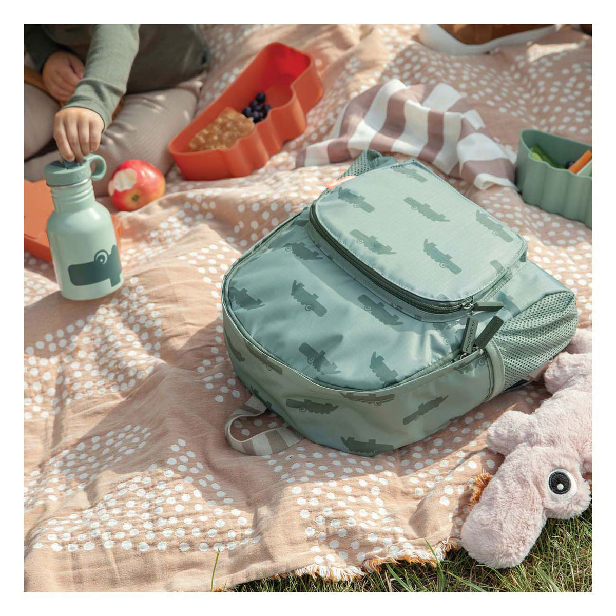 Hecho por ciervo mochila infantil croco verde 5 l