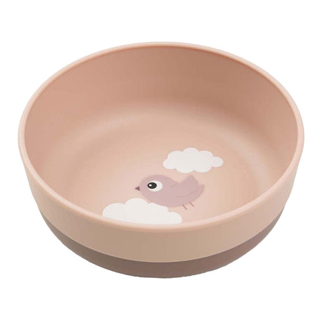 Hecho por ciervo plato de comida nubes felices rosa
