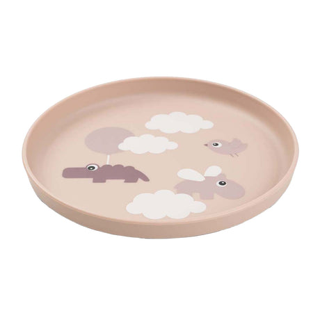 Hecho por venado tablero de caja nubes felices rosa