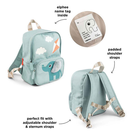Hecho por ciervo mochila infantil elphee azul 4 l