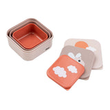 Caja de snacks Done by Deer Happy Clouds rosa, 3 uds.