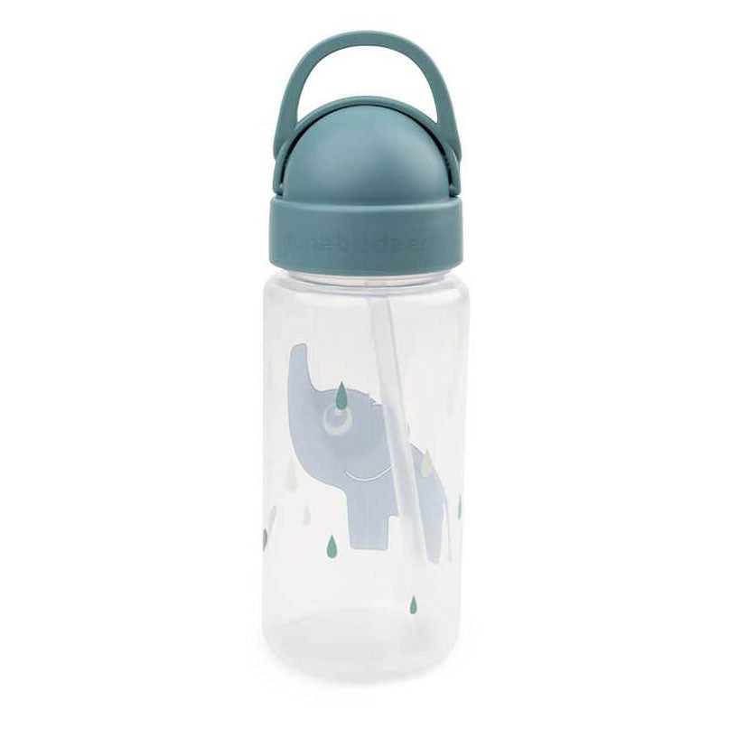 Hecho por ciervo vaso de paja elphee azul, 350 ml