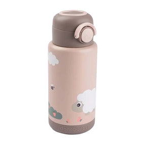 Hecho por ciervo botella para beber aislada tiny farm - rosa