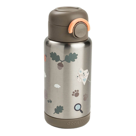 Done by deer geïsoleerde drinkfles met rietje tiny trails zand - 340 ml