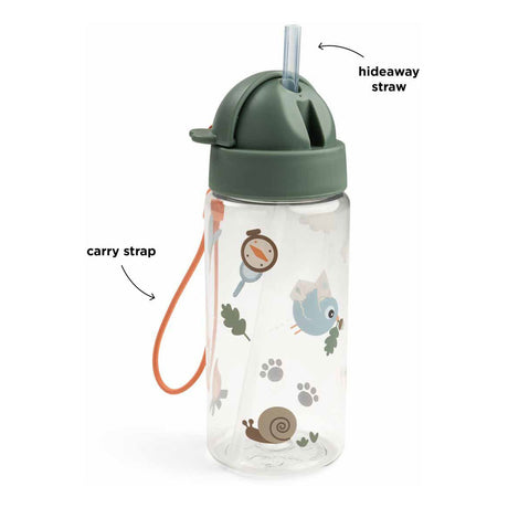 Done by deer drinkfles met rietje tiny trails groen - 350 ml