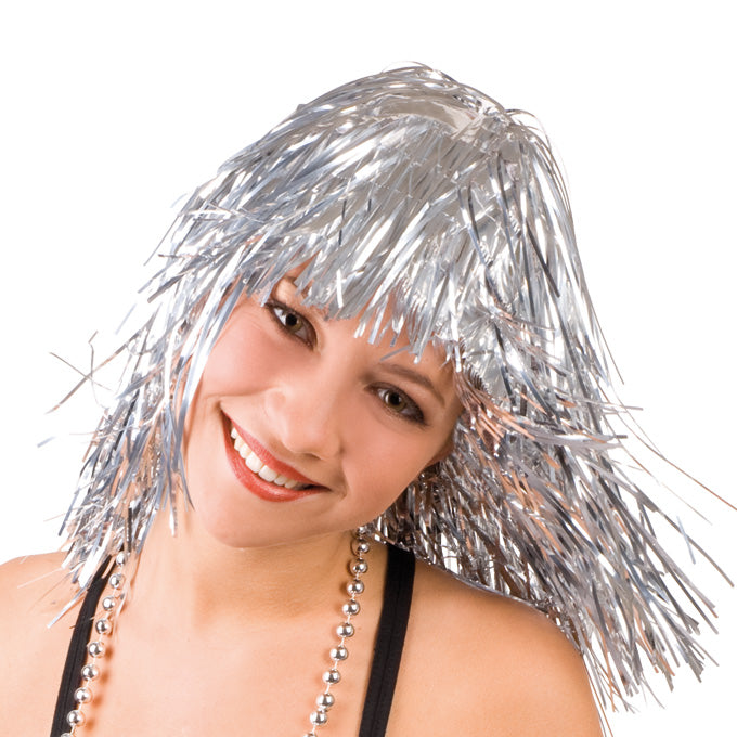 Boland peluca metalizada plata adulto