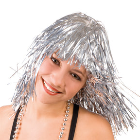 Boland peluca metalizada plata adulto