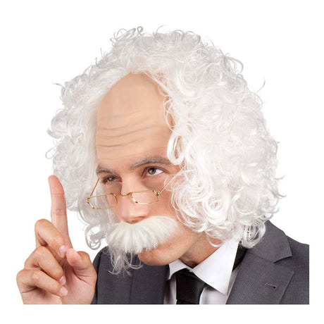 Boland peluca Einstein con bigote y gafas