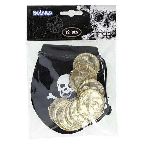 Boland Geldbuidel Pirate + 12 coins