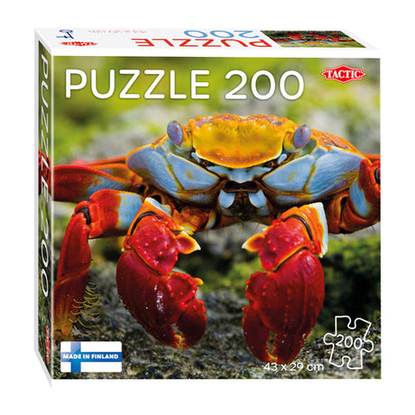 Cangrejo colorido táctico – Puzzle – 200 piezas – Vida marina colorida – Diseño elegante y relajante – Calidad escandinava de alta calidad