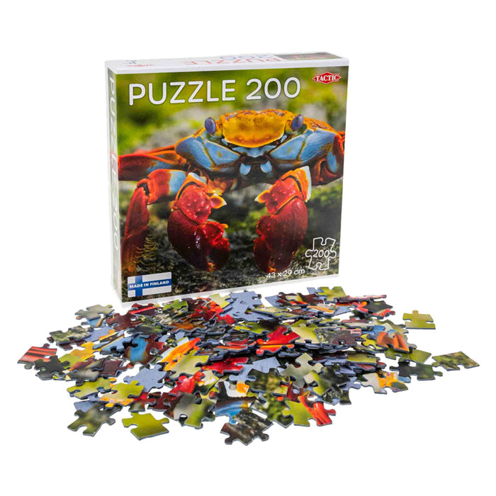 Cangrejo colorido táctico – Puzzle – 200 piezas – Vida marina colorida – Diseño elegante y relajante – Calidad escandinava de alta calidad