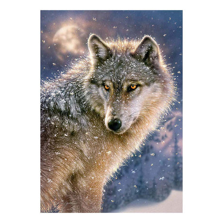 Castorland Lobo Solitario – Puzzle – 500 piezas – Acabado satinado – Ajuste perfecto – Calidad europea
