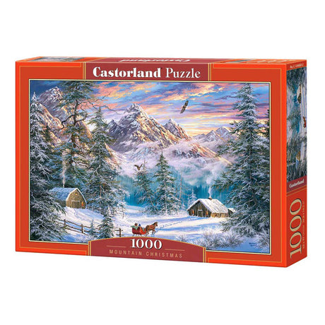 Castorland Mountain Christmas - Puzzle - 1.000 piezas - Acabado satinado - Ajuste perfecto - Calidad europea