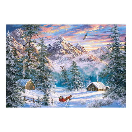 Castorland Mountain Christmas - Puzzle - 1.000 piezas - Acabado satinado - Ajuste perfecto - Calidad europea