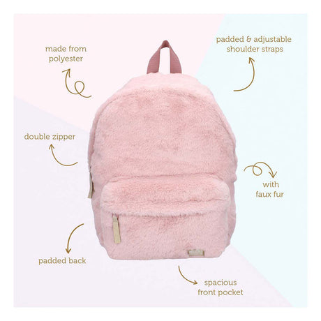 Mochila milky kiss the wow factor Fluffy rosa claro