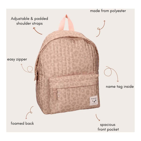 Mochila Kidzroom prados mágicos - estampado de leopardo