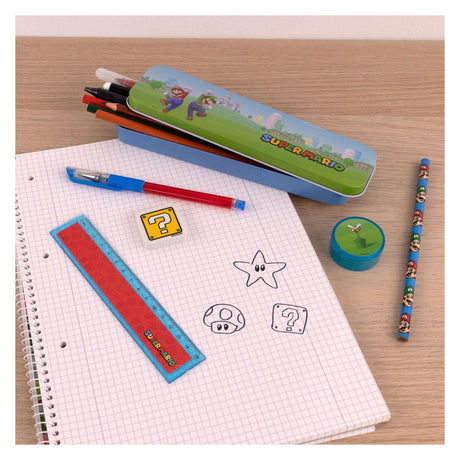 Undercover GmbH Undercover Super Mario School Set - Caja de 7 piezas con material de oficina.