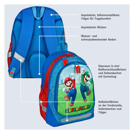 Mochila escolar encubierta de super mario
