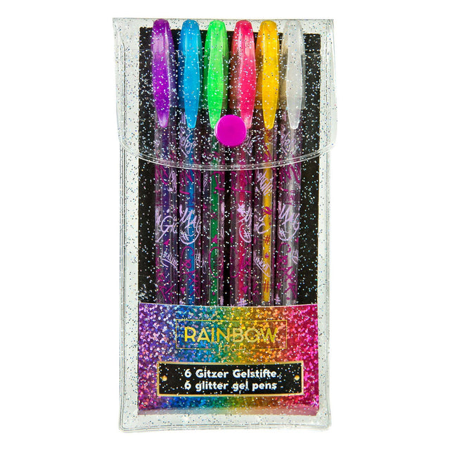 Unbover Rainbow High Glittergelpennen, 6st.
