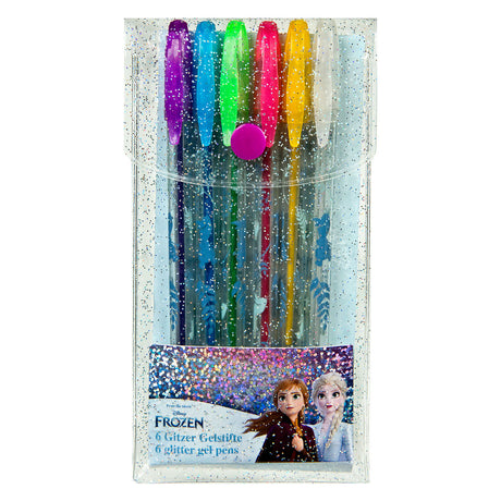 Bolígrafos de gel con purpurina Frozen Undercover, 6 uds.