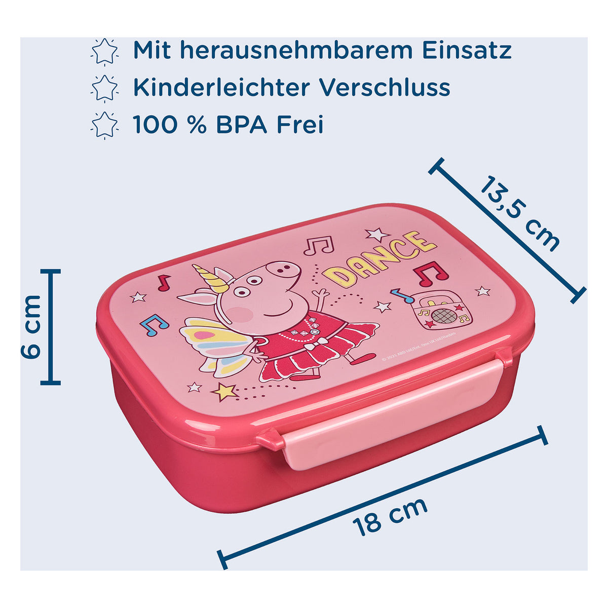 Fiambrera peppa pig rosa