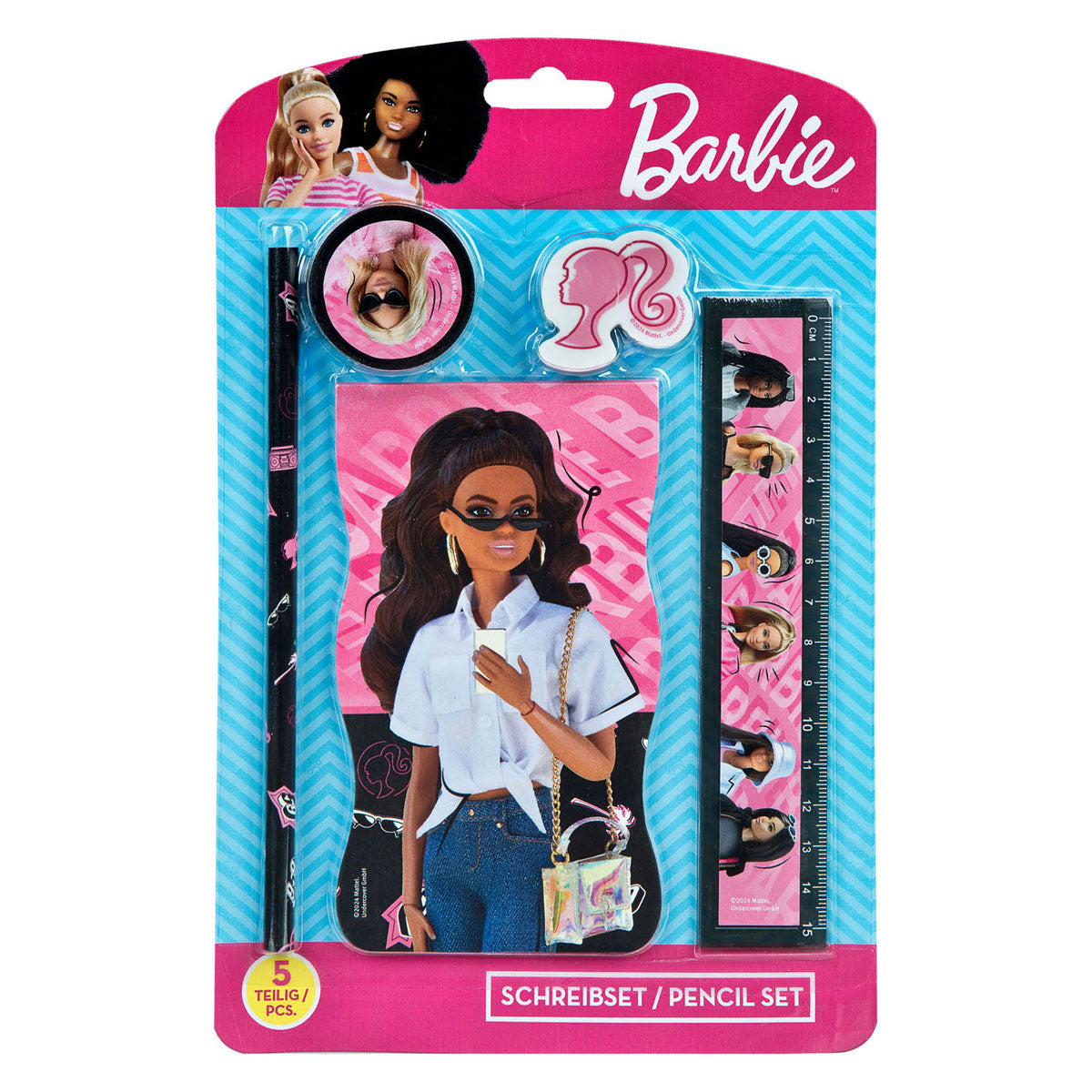 Set de escritura encubierta Barbie, 5dlg.