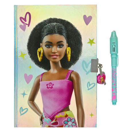 Diario secreto encubierto Barbie con lápiz UV