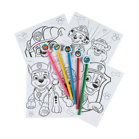 Patrulla de patas de bloque de color encubierto con 5 lápices de colores