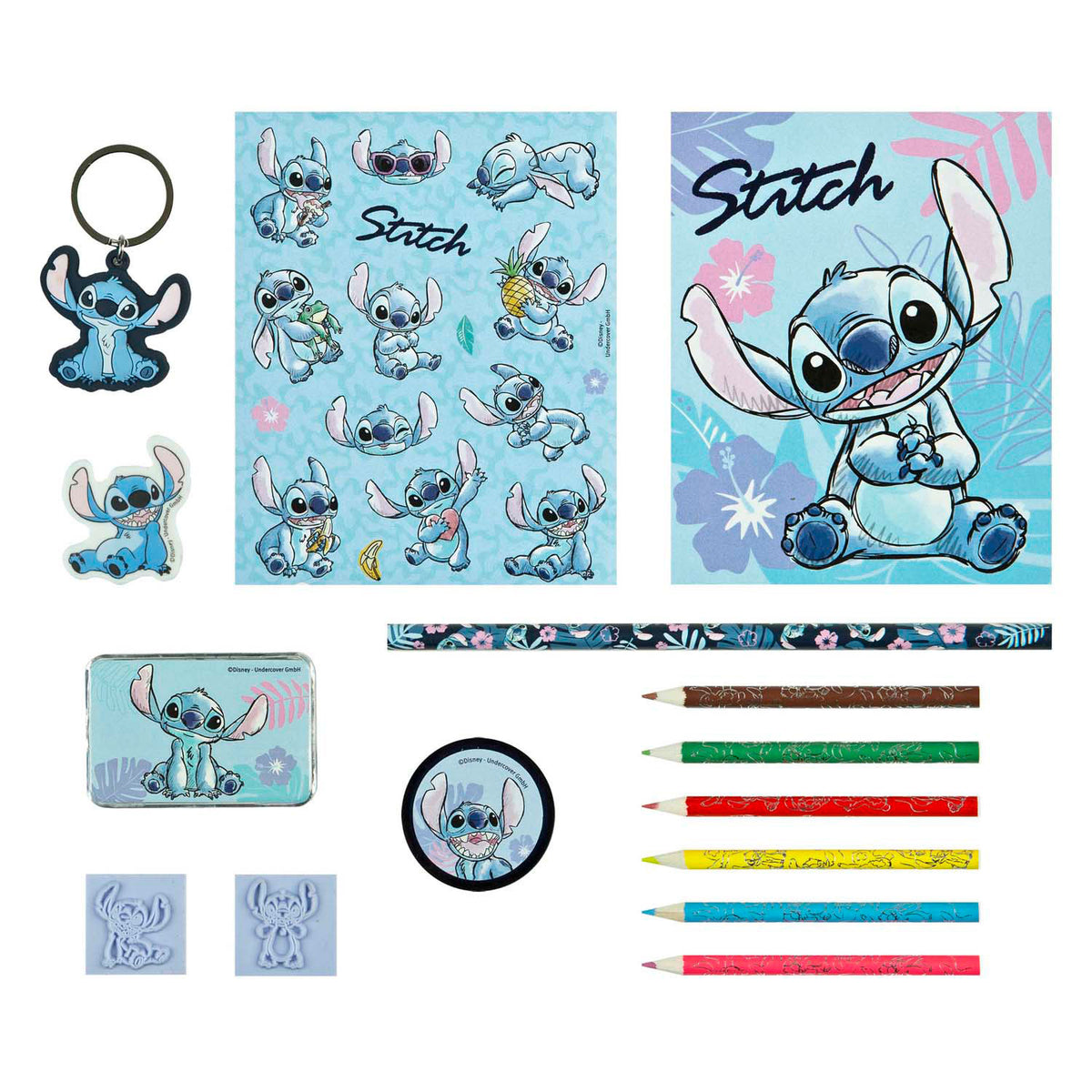 Mega set creativo de Undercover Stitch en estuche 3D, 16 piezas.