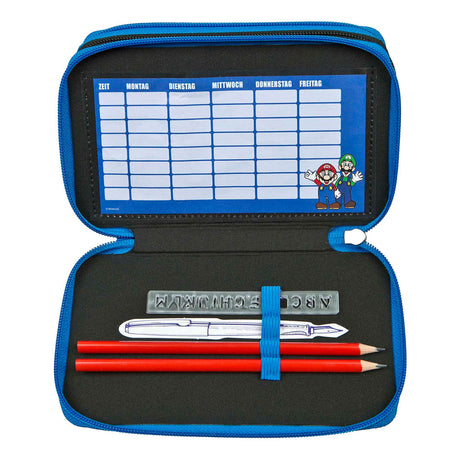 Estuche relleno undercover super mario 3 compartimentos