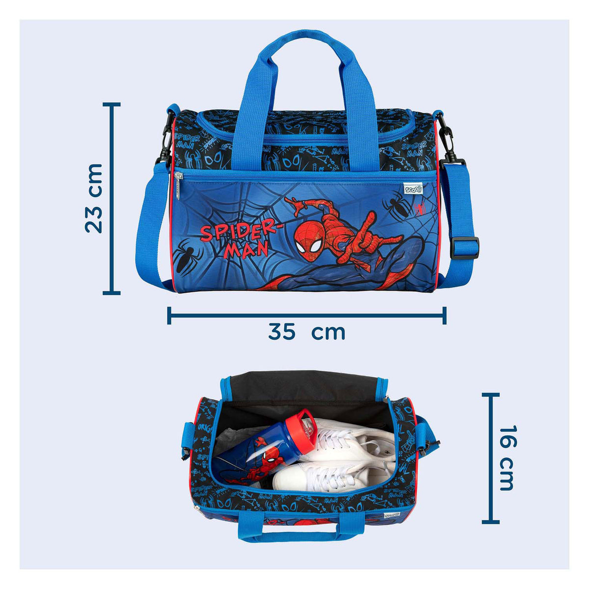 Bolsa de deporte encubierta de Spider-Man.