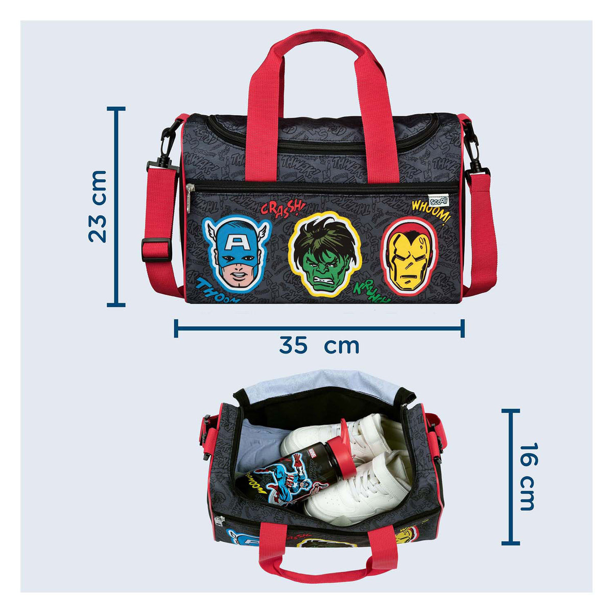 Bolsa deportiva encubierta marvel avengers
