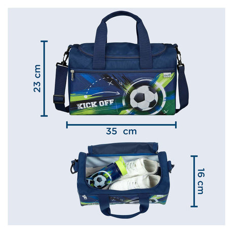 Bolsa deportiva encubierta de fútbol.