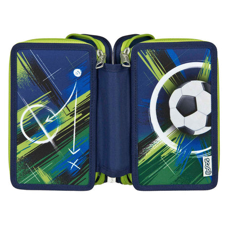 Bolsa de fútbol de tres compartimentos encubierta
