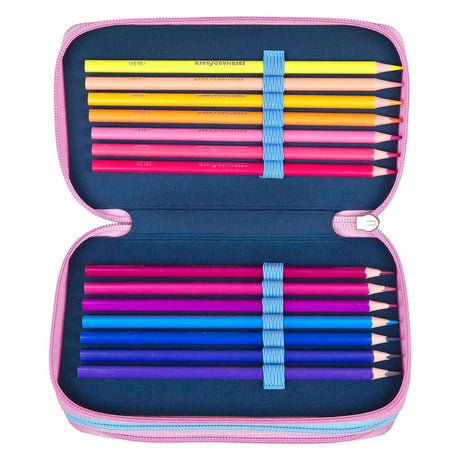 Estuche undercover tres compartimentos puntada