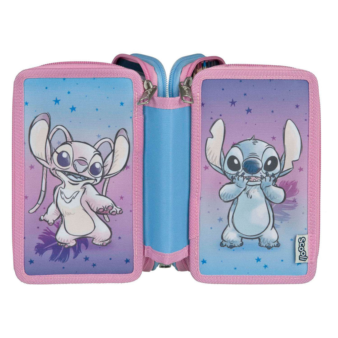 Estuche undercover tres compartimentos puntada